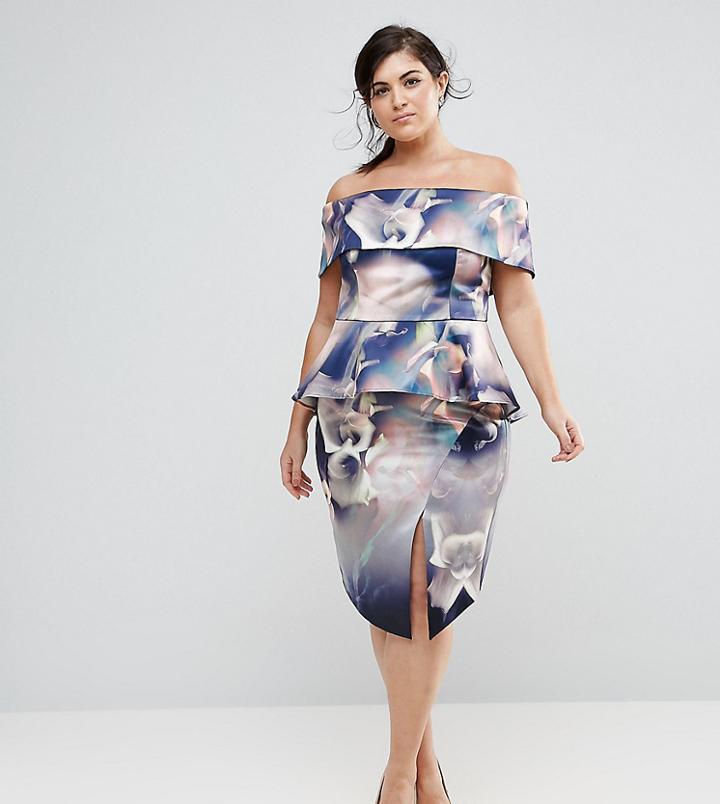 Coast Curve Two-piece Printed Pencil Skirt - Multi