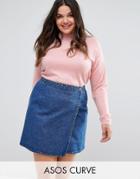 Asos Curve Sweater In Silk Blend - Pink