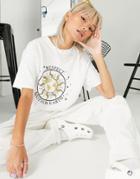 Skinnydip Mother Earth Oversized T-shirt In White
