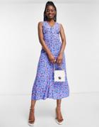 Nobody's Child Sandra Sleeveless Strawberry Print Dress In Blue