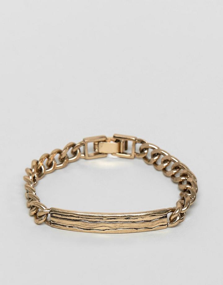 Icon Brand Premium Chain Bracelet In Burnished Gold - Gold