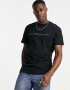 Abercrombie & Fitch Cross Chest Logo T-shirt In Black