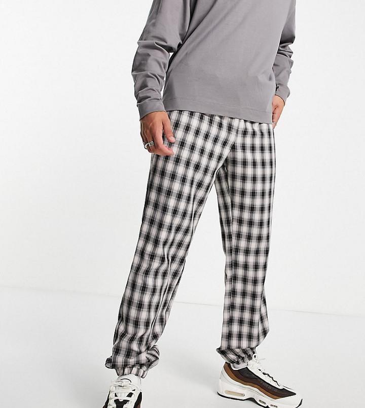 Collusion Sweatpants In Monochrome Check-multi