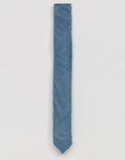 Asos Velour Tie In Blue - Blue
