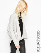 Asos Petite Chunky Cardi In Cutabout Rib - Gray
