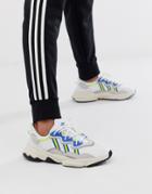 Adidas Originals Ozweego Sneakers In White With Multi 3 Stripes - White