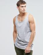 Asos Relaxed Tank With All Over Splatter Print - Gray