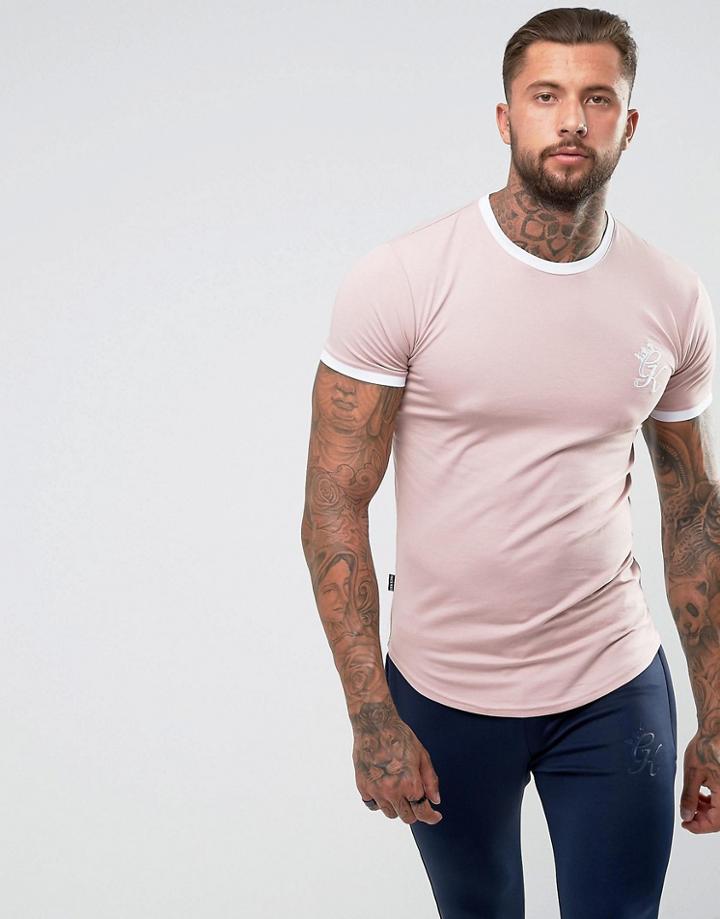 Gym King Muscle Ringer T-shirt In Pink - Pink
