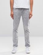 Celio Slim Fit Jeans In Washed Gray - Gray