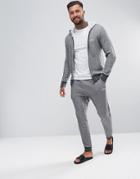 Emporio Armani Logo Slim Fit Cuffed Sweatpants In Gray - Gray