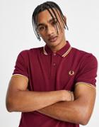 Fred Perry Tipped Polo Shirt In Red