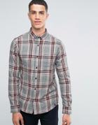 Only & Sons Flannel Check Shirt - Gray