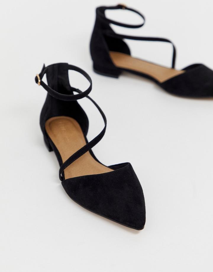 Asos Design Lifetime Pointed Ballet Flats - Black