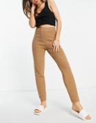 Asos Design Set Knitted Sweatpants In Textured Boucle Yarn In Camel-neutral