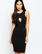 Jessica Wright Alexia Body-conscious Midi Dress - Black Barbara Crepe