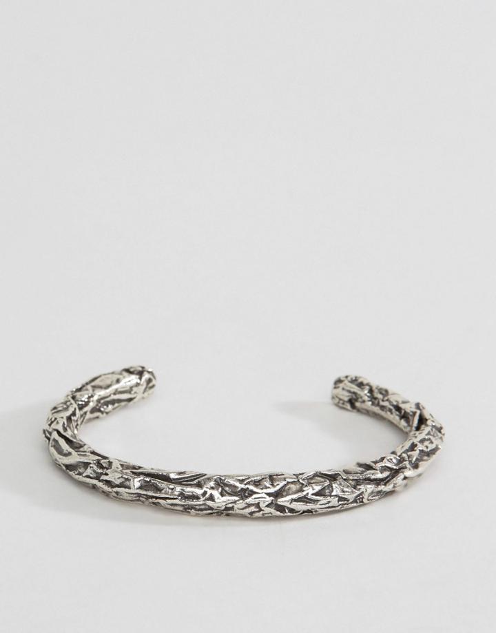 Diesel A-crush Bangle Bracelet In Silver - Gold