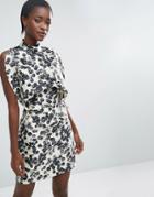 Asos White Mini Dress In Polka Dot - Multi