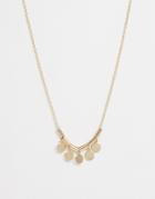 Asos Ditsy Disc Necklace - Gold