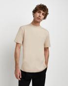 River Island High Neck T-shirt In Stone-neutral