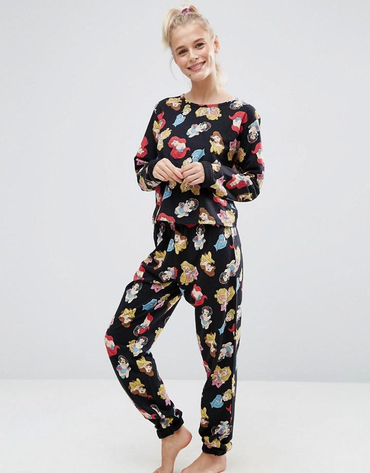 Asos Lounge Disney Princesses Sweat & Jogger Set - Multi