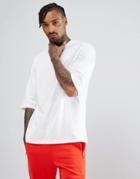 Asos Oversized Boxy T-shirt With Modesty V - White