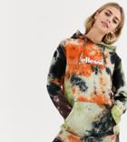 Ellesse Oversized Hoodie With Front Logo In Washed Tie Dye Two-piece
