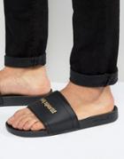 Le Coq Sportif Slider Flip Flops In Black 1621966 - Blue