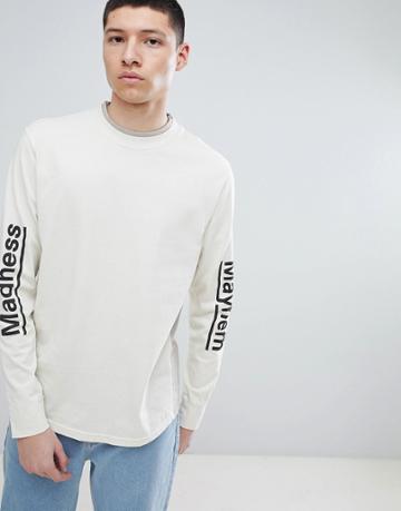 Champion X Wood Wood Madness Long Sleeve T-shirt In Stone - Stone
