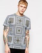 Son Of Wild T-shirt In Bandana Print - Blue