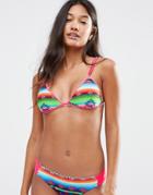 Hobie Printed Triangle Bikini Top - Multi