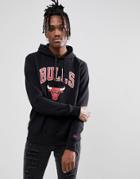 New Era Nba Chicago Bulls Hoodie In Black - Black