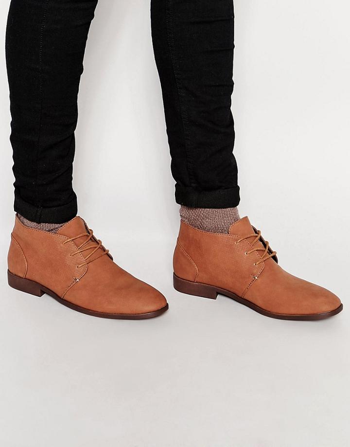 New Look Chukka Boot In Dark Brown - Brown