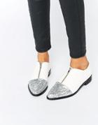 Asos Mayor Pointed Flat Shoes - White