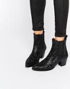 Kg By Kurt Geiger Razzle Glitter Heeled Ankle Boots - Black