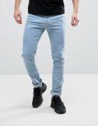 Hoxton Denim Light Wash Skinny Jeans - Blue