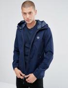 Pretty Green Beckford Jacket With Printed Paisley Hood In Navy - Navy