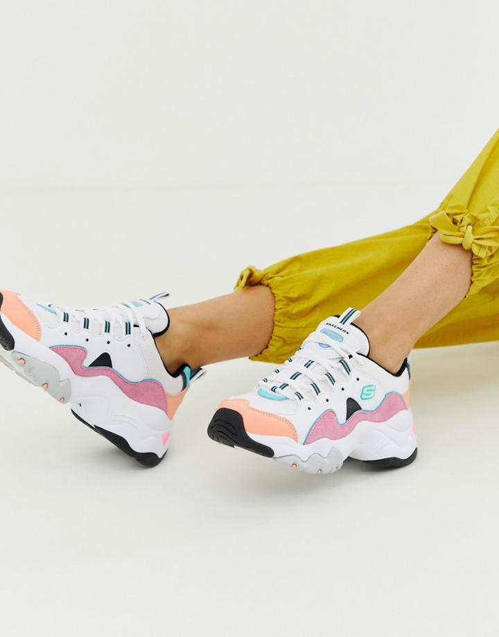 Skechers D'lite Chunky Sneakers 3.0 In Pastel - Multi