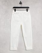 Topshop Mom Tapered Jeans In White