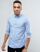 Esprit Slim Fit Button Down Shirt In Light Blue - Blue