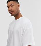 Asos Design Tall Oversized T-shirt With Crew Neck In White