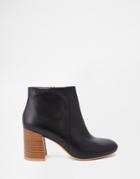 Vagabond Kaley Black Leather Heeled Ankle Boots - Black