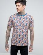 Pretty Green Vintage Paisley T-shirt In Blue - Navy
