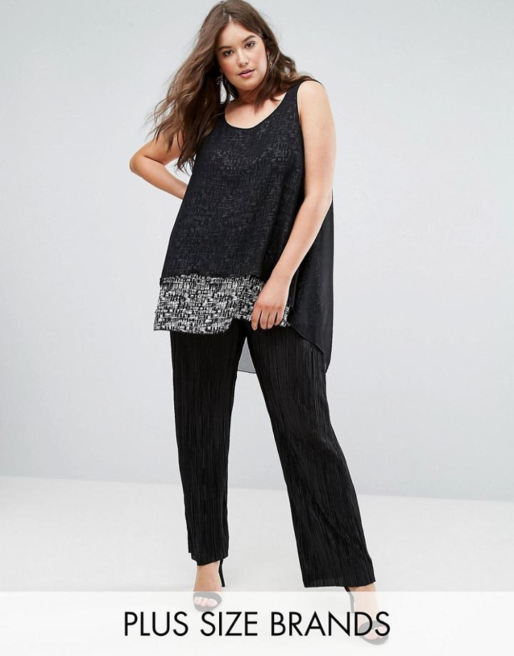 Koko Pleated Palazzo Pants - Black
