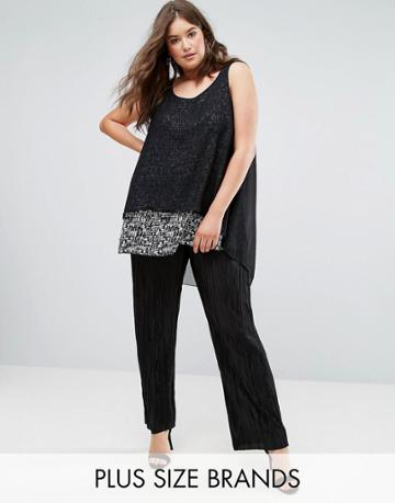 Koko Pleated Palazzo Pants - Black