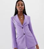 Asos Design Tall Pop Waisted Suit Blazer - Purple