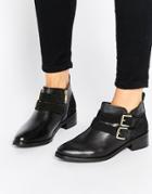 Kg By Kurt Geiger Salvador Double Buckle Boots - Black