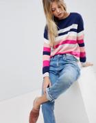 Oasis Color Block Sweater - Navy