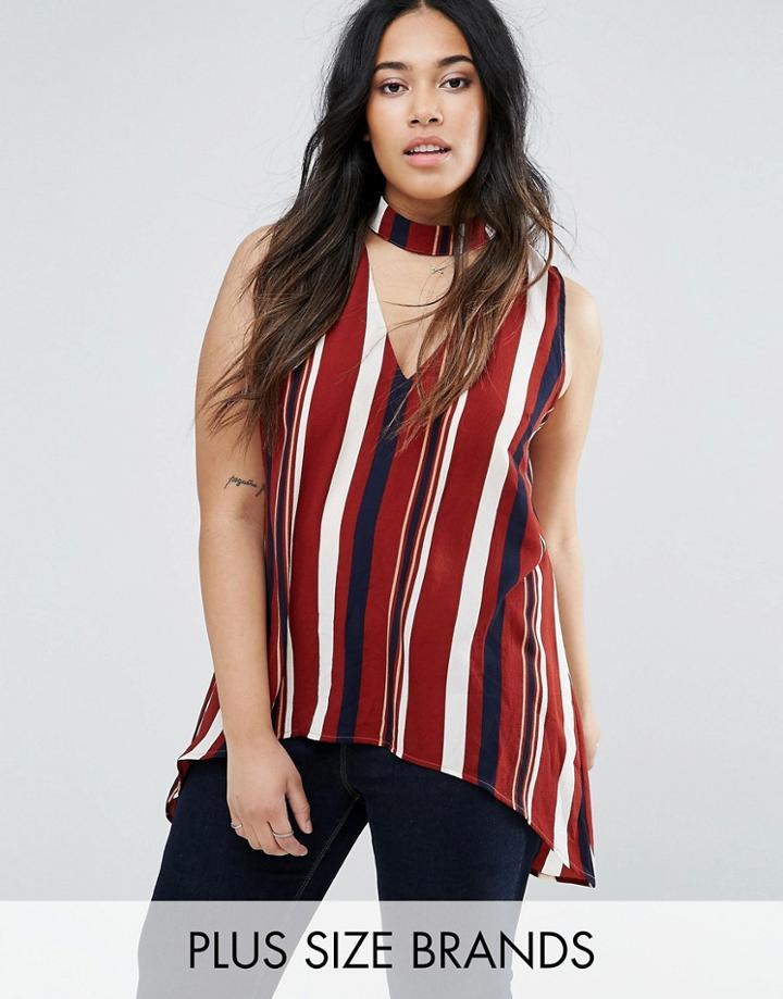 Ax Paris Plus Choker Detail Swing Top - Multi