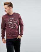 Jack & Jones Originals Sweatshirt With Brand Graphic - Red