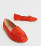 New Look Piped Loafer In Bright Orange